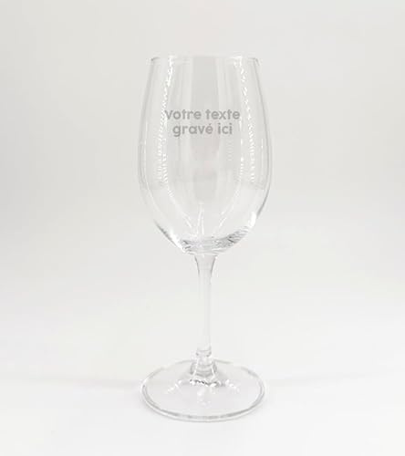 Monsieur TSHIRT Verre à Vin Gravé Personnalisable - Texte ou Nom Personnalisé