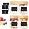 Vikcvcsc 4 Tarros de Cristal con Tapa Hermética Rosca, 450ml Vasos Yogurtera con Tapa, Meal Prep Jar Botes Cristal, Frascos de Vidrio Mason Jars para Overnight Oats,Yogur,Mermelada