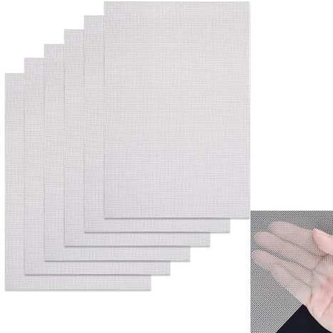 6 Pièces Grillage Fine Maille, Maille Métallique 30 x 21cm, Acier Inoxydable, Facile à Couper et à Installer, pour Filtre, Anti Rat Moustique