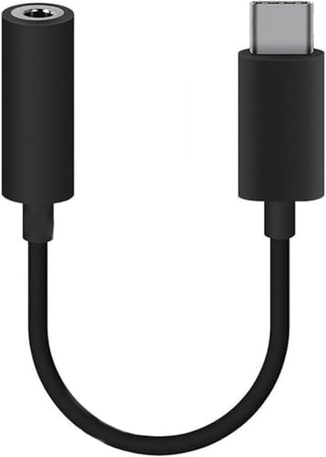 MOELECTRONIX Casque audio USB 3.1 type C compatible avec Xiaomi Redmi Note 14 Pro+ Plus 5G | USB-C vers casque numérique 3,5 mm | Câble adaptateur audio Aux-IN noir