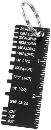 Amosfun Portable Taper Gauge Professional Gauge Tool for Wire Measuring Stainless Steel Thickness