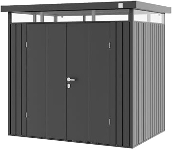 GFP Primeyard Casetta da Giardino Metallo 210x150x205 cm Armadio da Esterno per Attrezzi Antracite