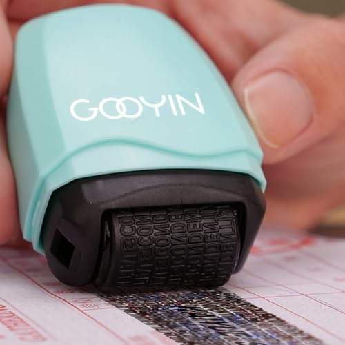 Privacy Protection Roller Stamp to Securely Cover Personal for Data on Express Waybills, Bank Statements, Utility Bills for Identity Theft Prevention (Green)