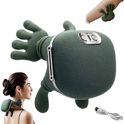 Siaasoo Neck Massager, Siaasoo Massage Master for Shoulder, Neck, Lower Abdominal, with 3-Speed Adjustment, Deep Tissue 3D Kneading Massage,to Men Women (1PCS)