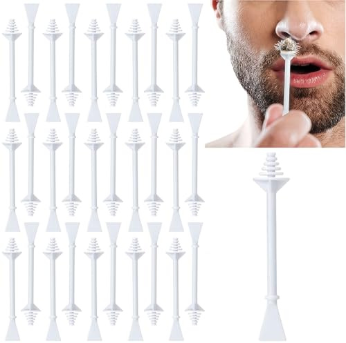 Qintora 30 Pcs Nose Wax Sticks,Dual-End Nose Waxing Stick for Men & Women,2-in-1 Nasal Wax Spatulas,Eyebrow wax sticks for Hair Removal