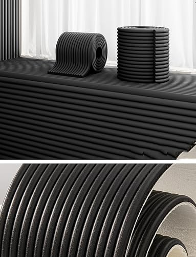 Self-Adhesive Padded Wall Panels, 3D Anti-Collision Wall Padding for Bedroom and Living Room, DIY Peel and Stick, Length 200 Cm