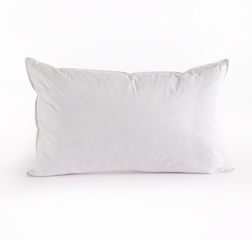 Dorian Home - Cuscino Letto 50x80 Anallergico in Vera Piuma d’Oca, Guanciale Morbido e Traspirante con Fodera 100% Cotone, Antiacaro – Made in Italy (Saint Moritz - 50% Piuma 50% Piumette)