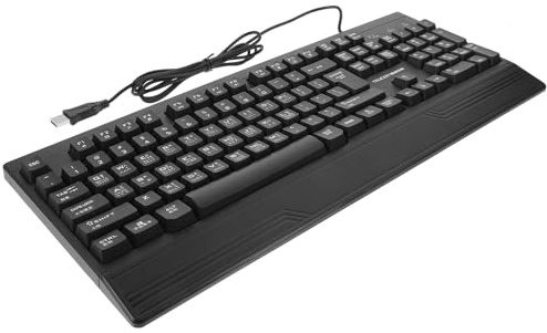 SEWACC Tastiera Cablata Full per Computer e Laptop con Input Cinese a Radici Compatta e Stabile Plug And Play senza Driver per Ufficio e Casa