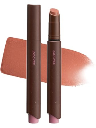 Joocyee Velvet Rouge Matte Lipstick Pencil, Lightweight Non-Sticky Long Lasting High Pigment Red Brown Lip Color Neutral Tone Waterproof Buildable Coverage