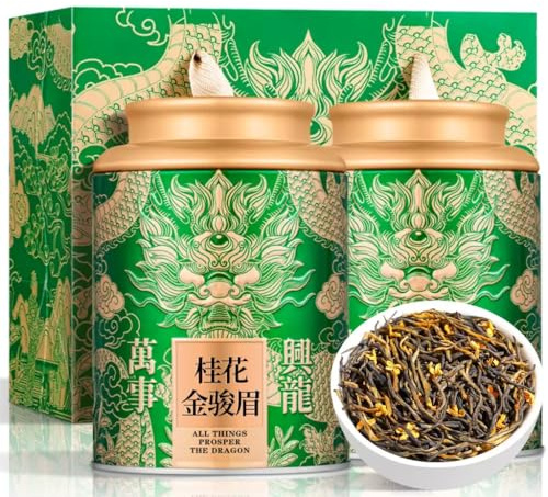 Thé Noir Osmanthus Jin Junmei De Qualité Supérieure 250g / 8,82oz | Arôme Riche Et Douceur Florale | Sans Additifs