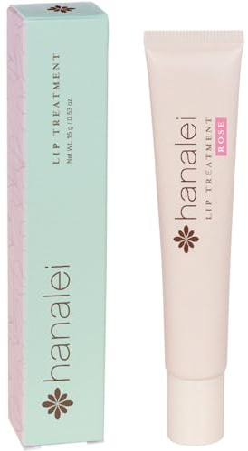 Hanalei Cruelty-Free and Paraben-Free Lip Treatment Balm to Soothe Dry Lips, Made with Kukui Oil, Shea Butter, Grapeseed Oil, Restores Dry Lips, Made in USA, Rose Tint, Full Size (15 g)