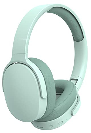YiYunTE Headphones Wireless Bluetooth Over Ear Headphones Noise Cancelling On Ear Headphones Over Head Wired Headphones with Microphone Jack Foldable Headphone Green Headset for Gaming Gym PC Laptop