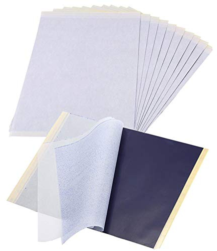 NETUME 25 Blatt Tattoo Transferpapier Papier, Tattoo Schablonen Pauspapier A4 Kohlepapier, Tätowierungen Graphitpapier Transferfolie Papier für Tattoo