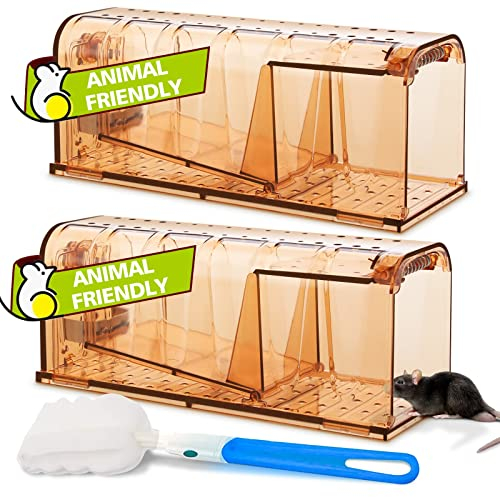 TAKRINK Trappole per Topi e Roditori Riutilizzabile con Foro d'Aria Sicuro per Bambini e Animali Domestici