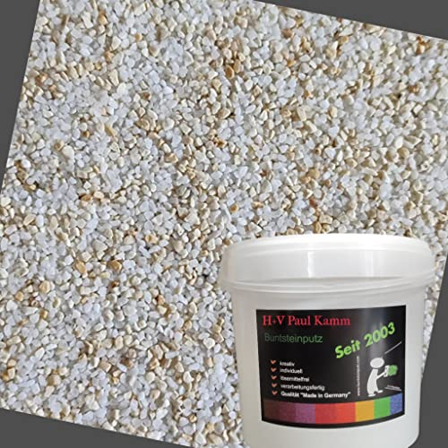 20kg Buntsteinputz Mosaikputz 1-2mm Beige/Weiß Innenbereich - Außenbereich