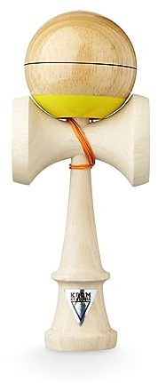 KROM Kendama Nihon SAN - aus Holz für Anfänger und fortgeschrittene Spieler - Nihon SAN - Geschicklichkeitsspiel für drinnen und draußen - Holzspielzeug mit Schnur und Kugel