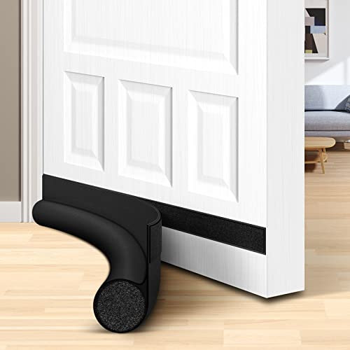 HomeProtect 81,3 cm große Tür-Zugluftstopper, verstellbare Türbodendichtungen halten kalte Luft draußen, blockieren Lärm, Licht, Geruch, Staub, schalldicht, Türfeger für die Unterseite der Tür,