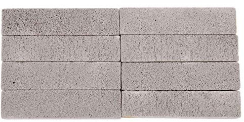 Booso Lot de 8 pierres ponces pour nettoyer la pierre ponce - Grise - Nettoyant pour enlever l'anneau des toilettes, saladier, salle de bain, maison, cuisine, piscine
