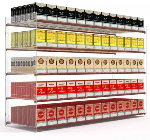 exproyzk Acryl-Vitrine Zigaretten, Süßigkeiten, Spielzeug Display Cabinet Einzelhandels-Display-Thekenvitrinen Acryl-Display-Regal Kunststoffkoffer(70x16x63cm)