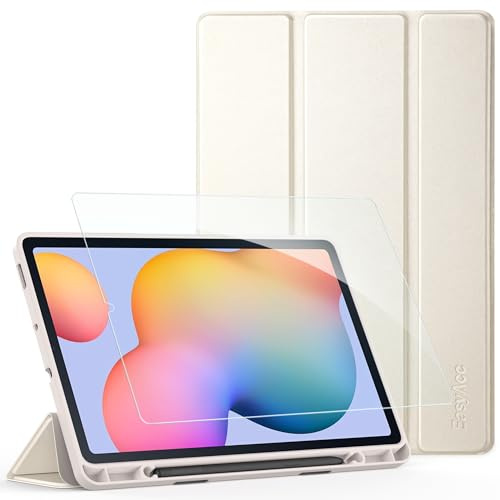 EasyAcc Hülle für Samsung Galaxy Tab S6 Lite 2024 2022 2020 10.4 Zoll mit Schutzfolie - Ultra Dünn mit S Pen Halter Schutzhülle für SM-P620N/ P625N/ P610N/ P613N/ P615N, Polarstern