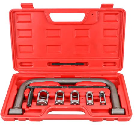 VKALTUL Valve Spring Compressor Tool with C Clamp Crimp Thread Driven Joints for Car Motorcycle Automotive Engine Equipment