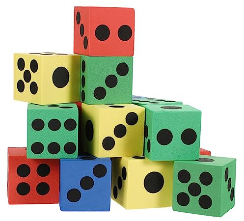 COSMEVIVI 20stücke Farbiges Eva-Material Würfel Für Mathematik-lernwürfel Und Lustige Partyspielwürfel Als Partygeschenke Und Zubehör Für Junge Mädchen