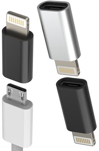 Adattatore micro USB da dado a connettore Lightning (3 pezzi) per iPhone 14 13 12 11 Pro Max 7 8 per Apple MFi Certified Android cavo di ricarica dati lightning jack caricatore convertitore per