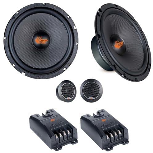 KIT SET PER SP AUDIO SP-6.5C KIT 1 kit a 2 vie diffusori da 6,5 16,5 cm 165 mm, 180 watt rms e 360 watt max, impedenza 4 ohm, con 2 woofer, 2 tweeter, 2 crossover, 1 kit