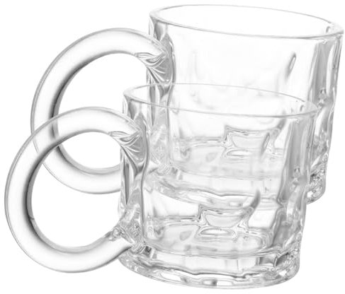 GRIRIW 2piezas Vasos De Vidrio Repujado De Diseño Decorativo Para Café y Fiestas