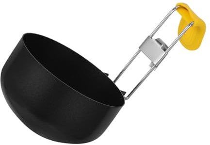 Gatuida Compact Egg Poacher Pan Spoon Safe for Induction Hob Stainless Steel Foldable for Family Meals