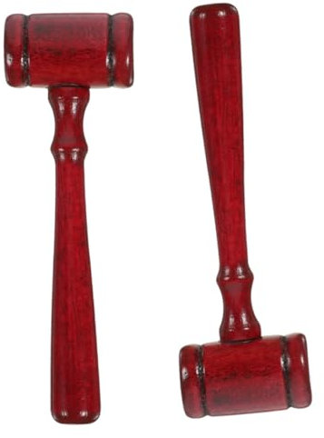 BESPORTBLE 2pcs Gavel Judge Props Justice Costume Accessory for Cosplay Lightweight Court Hammer for Role Play for Auctioneer Law Students Craftsmanship