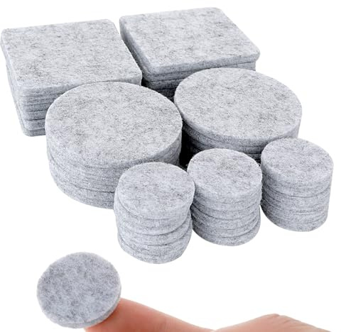 Furniture Pads, 64 PCS Self Adhesive Felt Chair Pads Anti Scratch Chair Leg Floor Protectors Furniture Feet Protectors Sofa Feet for Furnitures Legs Wooden Floors (Grey)
