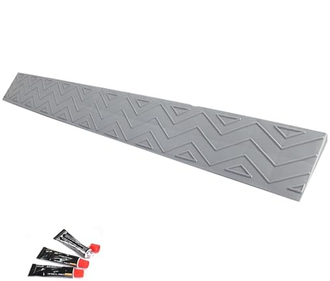 YCYHXJB Rollstuhlrampe für Haustreppen, Zuschneidbare Anti-Rutsch Türschwellenrampe, Auffahrrampe für Treppen, Eingänge, Schwellen und Scooter, 300 KG(Gray,8 * 2.5cm/3.1 * 1in)
