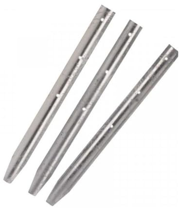 Garden Mile 3pc 30cm Metal Lawn Edging Stakes - Galvanised Metal Garden Edging Border Stakes - Landscape Edging Stake - DIY Edging for Raised Flowerbeds, Pathway, Patio, landscaping (3pc)