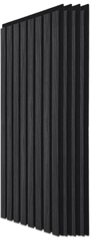 Art3d 4-Pack Acoustic Wood Slat Wall Panels for Interior Decor, 3D Fluted Sound Absorbing Wood Paneling for Accent Wall Ceiling Kitchen Living Room Bedroom Office, 23.6 x 11.8 inch Grey Oak