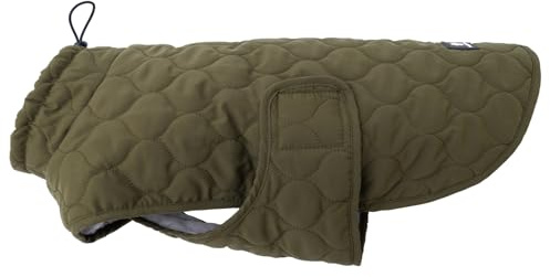 Wanderpfote Hundemantel – Steppjacke Hundejacke Stilvoll und Elegant – Hundemantel Wasserdicht – optimal für kleine und mittelgroße Hunde (Grün, 55)