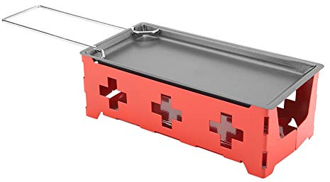 Cufaee Teglia da forno, teglia da forno portatile antiaderente per raclette Rotaster, set da forno strumento per grigliare la domestica in acciaio al carbonio