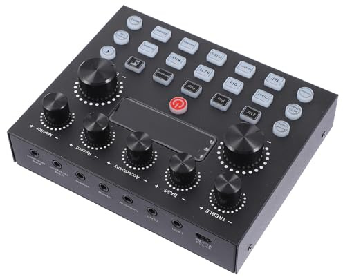 iplusmile Scheda Audio Esterna Effetti Voce e Custodia in Metallo, per Telefonia Mobile e Computer, per Cantanti e Streamer