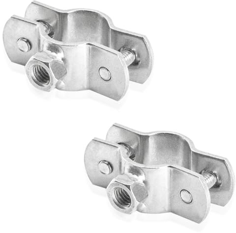 PRIOstahl® Rohrschellen aus Edelstahl V2A f. Stockschrauben - Rohrhalter Rohrbefestigung Rohr (1/2 Zoll, 20-27mm, 2 Stück)