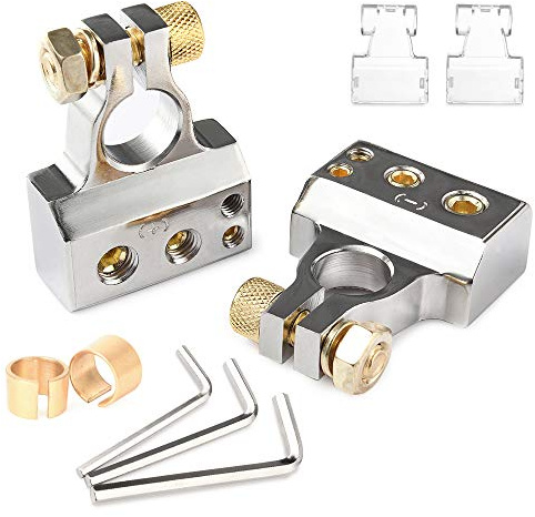 MICTUNING Marine Battery Terminals,4 Terminal Connectors (4-way)