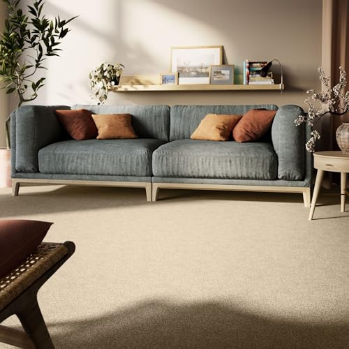 Steffensmeier Teppichboden Cambridge Young Meterware | Auslegware für Kinderzimmer Wohnzimmer Schlafzimmer | Beige, Größe: 400x500 cm