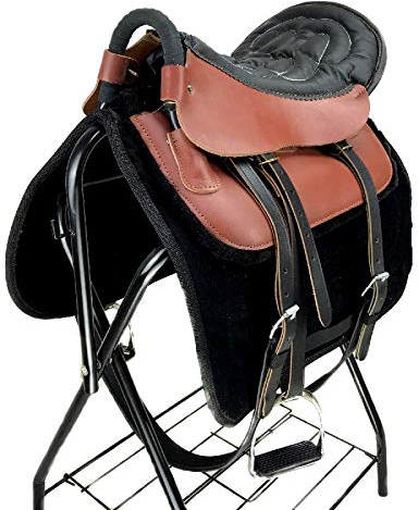 CLBING Pferdesattel Touristen Pauschenpferd Mit Ledersattel Armeesattel Vollsattel Pferdesattelzubehör,C