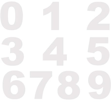 Honbay 9PCS Plastic 0-8 Number Cake Stencils Flat Templates Cutting Number for DIY Numbers Cakes (10 Inch)