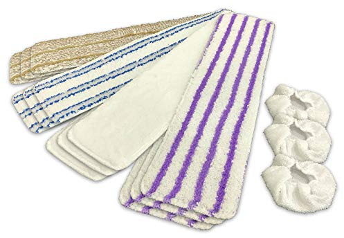 EOLO Panni Universali in Microfibra Professionali Multiuso e Multisuperficie per Pulitore Vapore od utilizzo a secco Lavabili e Ultra Resistenti Lava Pavimenti Vetri Tessuti Kit 15 pezzi Made in Italy