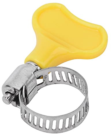 Collier de serrage, 10 pièces collier de serrage en acier inoxydable avec poignée en plastique clips de tube de tuyau(16-25mm)