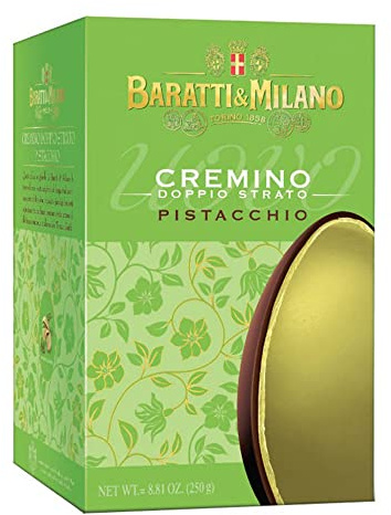 Uovo Cremino Doppio Strato | Cioccolato Gianduja | Cioccolata Bianca al Pistacchio | Baratti & Milano | 250 Gr | Uova di Pasqua | Idea Regalo Pasquale