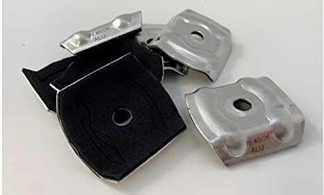 Kalotten aus Aluminium blank hochwertige Ausführung mit EPDM-Dichtung Moosgummi Für Obergurtmontage von Bedachungen aus Stahl, Aluminium, Glas und Kunststoff (Trapez Profil 70/18, Kalotte)