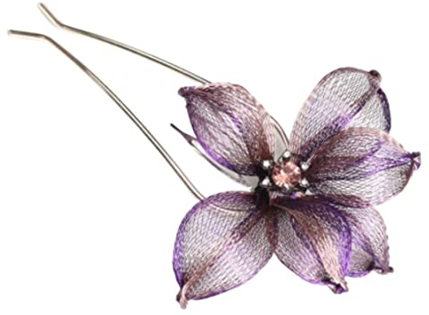 Haarkamm Hochzeit Haarkamm Haarschmuck Strass Seitenhaarkämme Blumen Haarspange Kamm U-förmiger Kamm Haarspangen Kämme Haarschmuck Haarschmuck Kamm Haar Steckkamm (Blue : Blue, Size : One size)