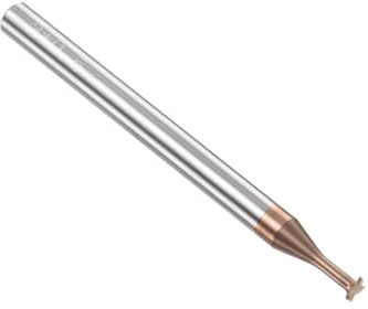 sourcing map T Fente Fin Fraisage Moulin Coupeur 3mm Coupe 0.5mm Profondeur 4mm Tige Solide Carbure Titane Revêtu 4 Flûtes pour Inox Acier Alliage