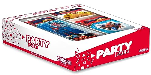 Dekora - Party Pack Thèmatique de Spiderman pour Décoration de Fête d'Anniversaire, Décoration de Gâteau et de Dessert